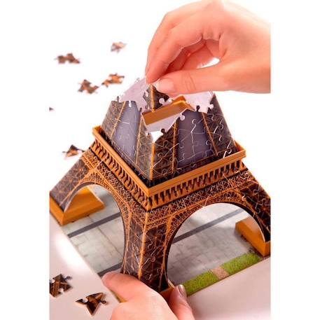 Puzzle 3D Tour Eiffel - Ravensburger - 216 pièces - sans colle - Architecture et monument BLEU 5 - vertbaudet enfant 