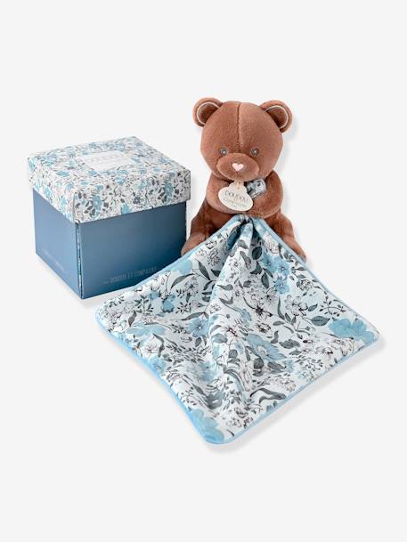 Pantin + doudou 12cm boh'aim - DOUDOU ET COMPAGNIE faon rose+lion jaune+ours bleu 9 - vertbaudet enfant 