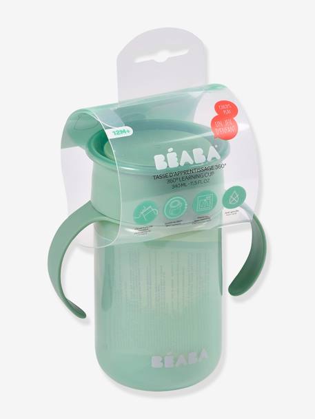 Tasse d'apprentissage 360° BEABA bleu+rose+vert sauge 21 - vertbaudet enfant 