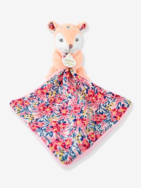 Pantin + doudou 12cm boh'aim - DOUDOU ET COMPAGNIE faon rose+lion jaune+ours bleu 2 - vertbaudet enfant 