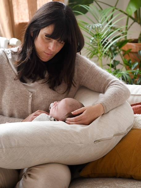 Coussin de maternité et d'allaitement BEABA Big Flopsy Brique+gris+Gris chiné+Lin+vert+Vert sauge imprimé 16 - vertbaudet enfant 