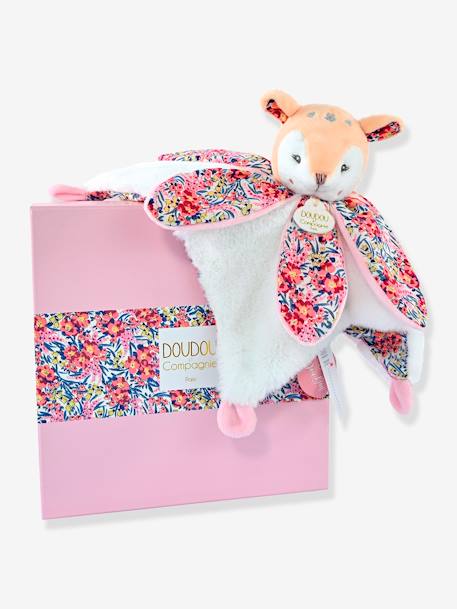 Doudou pétale 27cm boh'aim - DOUDOU ET COMPAGNIE faon rose+lion jaune+ours bleu 1 - vertbaudet enfant 