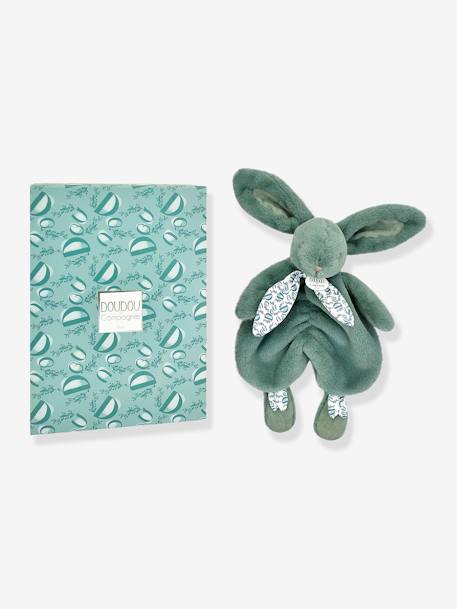 Doudou lapin - DOUDOU ET COMPAGNIE beige sable+rose+vert sauge 7 - vertbaudet enfant 