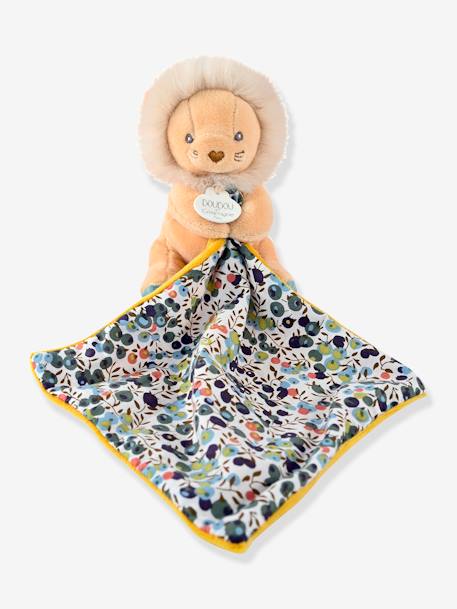 Pantin + doudou 12cm boh'aim - DOUDOU ET COMPAGNIE faon rose+lion jaune+ours bleu 7 - vertbaudet enfant 