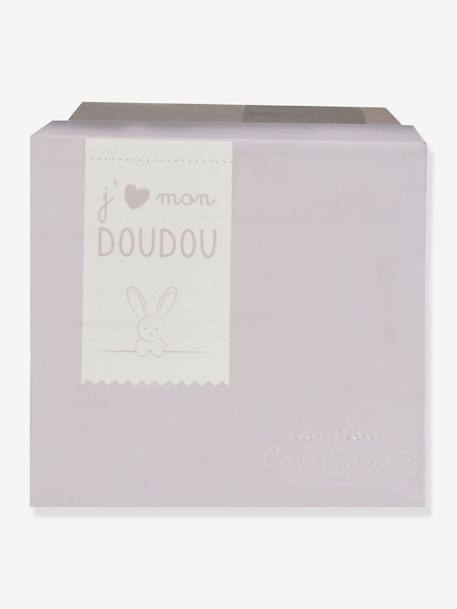 Doudou mouchoir - 10 cm - Boite fleur - DOUDOU ET COMPAGNIE lapin blanc+ours marron 3 - vertbaudet enfant 