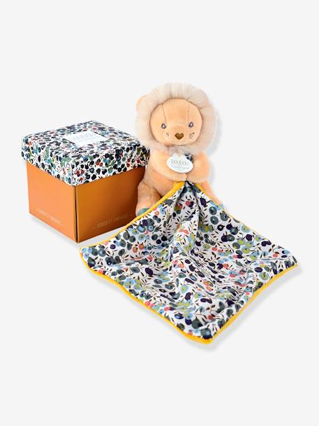 Pantin + doudou 12cm boh'aim - DOUDOU ET COMPAGNIE faon rose+lion jaune+ours bleu 6 - vertbaudet enfant 