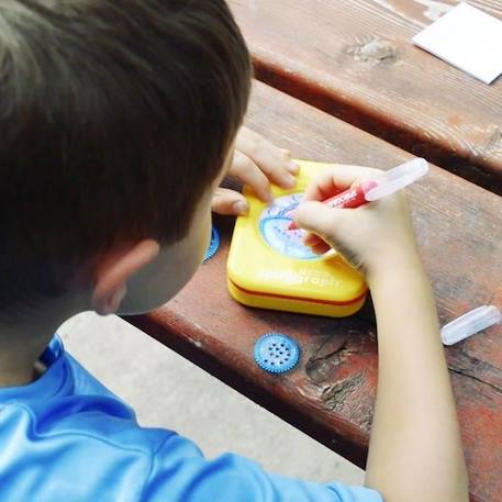 Jeu de dessin - SILVERLIT - Spirograph - Enfant - Rouge, bleu et blanc - 8 ans BLANC 2 - vertbaudet enfant 