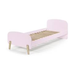 Lit rose Kiddy (90x200) avec pieds en bois - Meubles modernes  - vertbaudet enfant