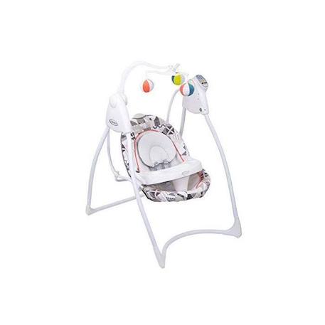 Balançoire électrique Graco Lovin Hug avec arche de jeu pour bébé et table - Blanc BLANC 1 - vertbaudet enfant 