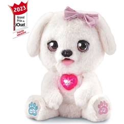 Jouet-Premier âge-Peluches-Vtech kisskiss - Mon toutou bisous blanc