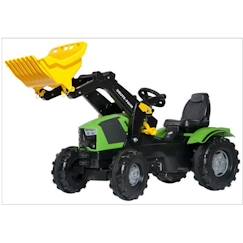 Jouet-Jeux de plein air-Véhicules enfant-Tracteur à pédales RollyFarmtrac Deutz-Fahr 5120 pour enfant - Marque ROLLY TOYS