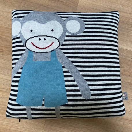 Sevira Kids - Taie de coussin en coton biologique - SINGE GRIS 2 - vertbaudet enfant 