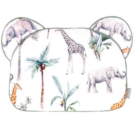 Coussin plat réversible Safari - Sevira Kids - Multicolore - Bébé - Blanc - 25 cm x 35 cm BLANC 1 - vertbaudet enfant 