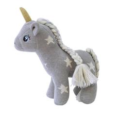 Jouet-Peluche Licorne grise en tricot