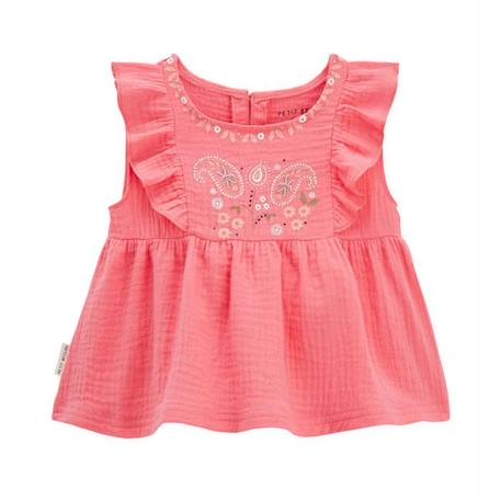 Ensemble blouse et legging en gaze de coton bébé fille Haapiti ROSE 3 - vertbaudet enfant 