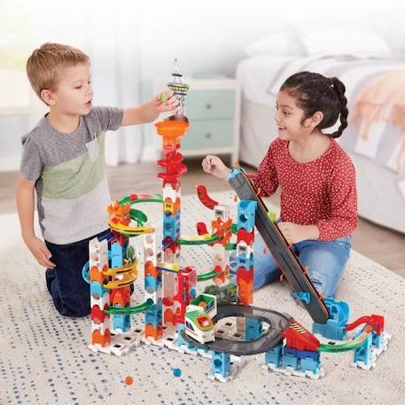 Circuit de billes VTECH MARBLE RUSH - SUPER SKY TOWER SET XL300E - 143 pièces - Pour enfants de 4 ans et plus BLANC 6 - vertbaudet enfant 