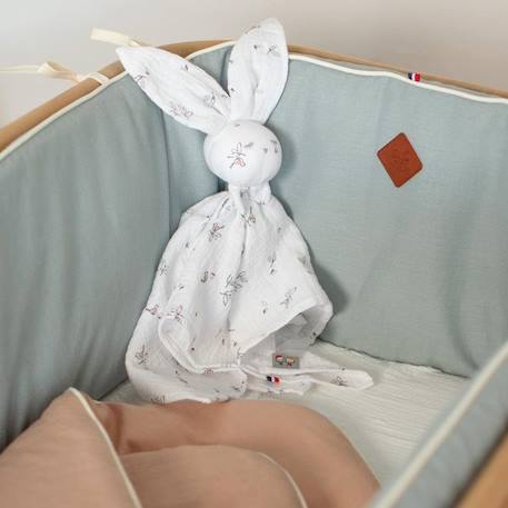 Doudou plat Lapin personnalisable Melody - SEVIRA KIDS - Multicolore - 50x50 cm BLANC 2 - vertbaudet enfant 