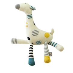 Jouet-Premier âge-Peluches-Peluche - SEVIRA KIDS - Girafe en tricot - Rose - Bébé - 38 cm x 19 cm