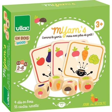 Jeu de Yams pour enfants - Vilac - Myam's Jour de récolte - Potager et cuisine - Dès 3 ans VERT 4 - vertbaudet enfant 