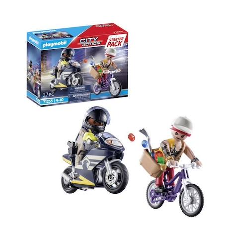 PLAYMOBIL - 71255 - City Action - Starter Pack Agent et voleur BLEU 3 - vertbaudet enfant 