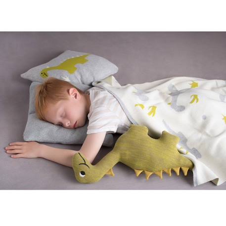 Couverture pour en coton bio DINO BEIGE 3 - vertbaudet enfant 