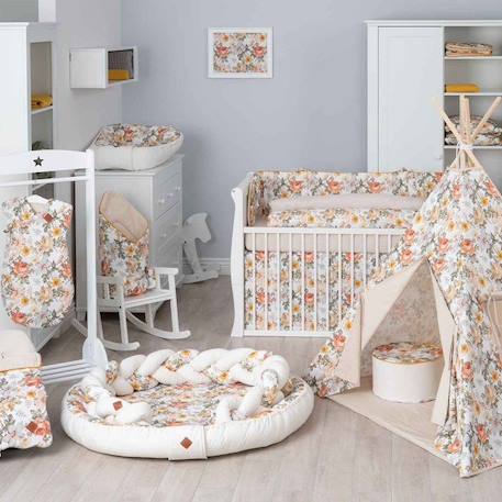 Tapis à langer nomade, Néo Vintage Multicolore TU BLANC 4 - vertbaudet enfant 