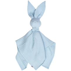 Jouet-Premier âge-Doudou plat Lapin Jeanne - Bleu TU - Sevira Kids