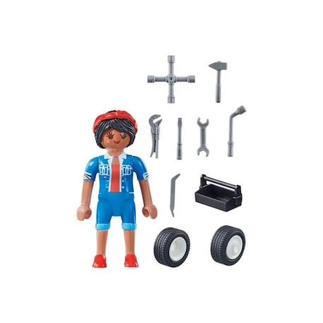 PLAYMOBIL - 71164 - Special Plus Mécanicienne - Mixte - 4 ans - Bleu BLEU 3 - vertbaudet enfant 