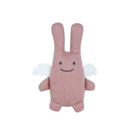 Doudou Ange Lapin en Lin Vieux Rose 20cm - Trousselier ROSE 1 - vertbaudet enfant 