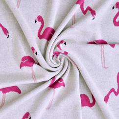 -Couverture pour  en coton bio FLAMANT ROSE