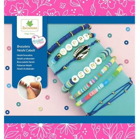 SYCOMORE - CRÉE 7 BRACELETS HEISHI  COBALT BLANC 4 - vertbaudet enfant 