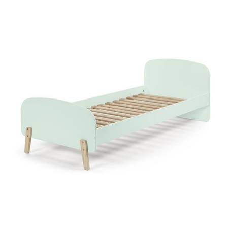 Lit enfant menthe Kiddy (90x200) avec pieds en bois - Design original et effet scandinave VERT 1 - vertbaudet enfant 