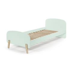 Chambre et rangement-Lit enfant menthe Kiddy (90x200) avec pieds en bois - Design original et effet scandinave