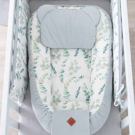 Nid bébé matelassé Eucalyptus - SEVIRA KIDS - De 0 à 9 mois - Gris - Mixte BLANC 3 - vertbaudet enfant 