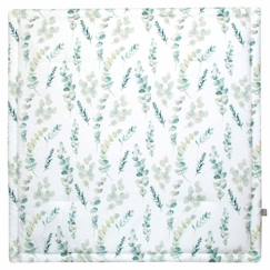 Jouet-Premier âge-Tapis d'éveil réversible Sevira Kids - Eucalyptus - 100% coton et velvet - 95x95cm