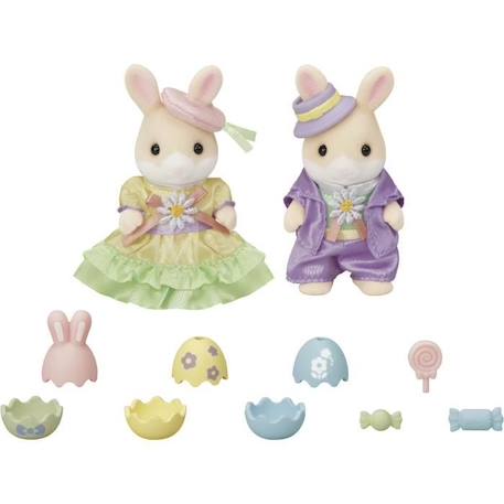 Poupée Lapin Marguerite - Chasse aux œufs - SYLVANIAN FAMILIES BLANC 2 - vertbaudet enfant 