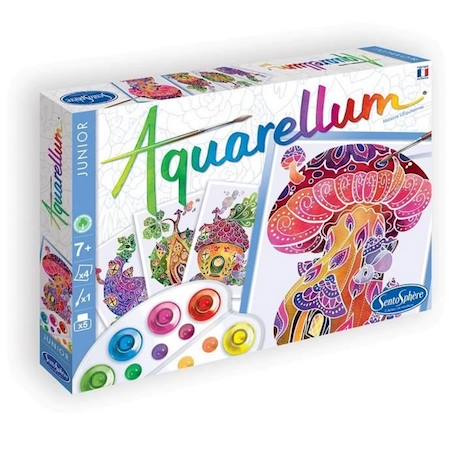 Coffret Aquarellum Junior - SENTOSPHERE - Maisons Lilliputiennes - Tableaux d'aquarelle pour enfants BLANC 3 - vertbaudet enfant 