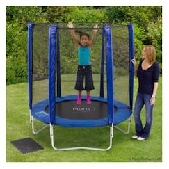 -Trampoline 180 Bleu avec filet - PLUM - Fantastique et coloré - Mixte - Enfant - 3 ans et plus