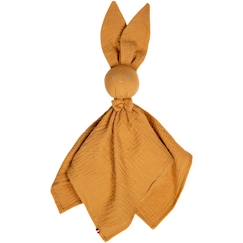 Jouet-Premier âge-Doudous et jouets en tissu-Doudou plat Lapin personnalisable - SEVIRA KIDS - Jeanne - Gaze de coton - Marron - Mixte