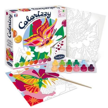 Peinture colorizzy - Sentosphère - Les papillons - Kit enfant - Eco-conçu ROSE 2 - vertbaudet enfant 