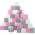 Pyramide en mousse pour enfant - Velinda - lot de 45 blocs - blanc, rose, gris BLANC 1 - vertbaudet enfant 