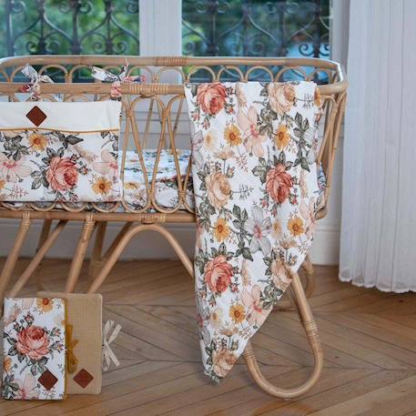 Drap housse couffin ovale - SEVIRA KIDS - Néo Vintage - Coton - Blanc - 30 x 70 cm BLANC 3 - vertbaudet enfant 