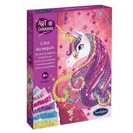 Sentosphere - L'art du sequin - Licorne - Art et creations BLANC 3 - vertbaudet enfant 