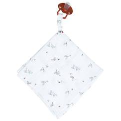 Sevira Kids - Doudou lange attache tétine en gaze de coton Melody -  - vertbaudet enfant