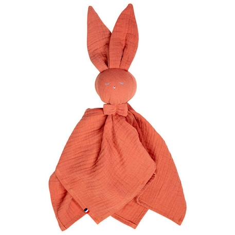 Doudou plat Lapin personnalisable Jeanne - Sevira Kids - Terracotta - Orange - Multicolore - 50 cm x 50 cm ORANGE 1 - vertbaudet enfant 