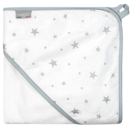 Cape de bain en coton et bambou pour bébé - Sevira Kids - Collection Stella - Blanc BLANC 1 - vertbaudet enfant 