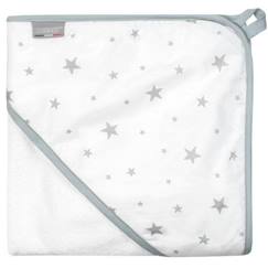 Linge de maison et décoration-Cape de bain en coton et bambou pour bébé - Sevira Kids - Collection Stella - Blanc