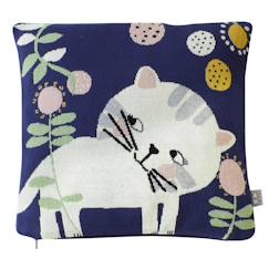 Linge de maison et décoration-Sevira Kids - Taie de coussin en tricot de coton - CHATON