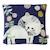 Sevira Kids - Taie de coussin en tricot de coton - CHATON BLEU 1 - vertbaudet enfant 