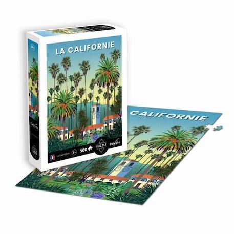 Puzzle 500 pièces - SENTOSPHERE - Calypto - Vintage - Californie - Pour enfants dès 10 ans BLANC 2 - vertbaudet enfant 